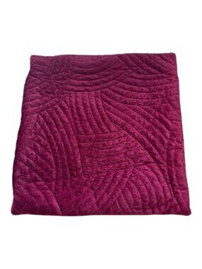 World Market Square Pillow Case O/S Fuschia 18x18 Side Gold Zipper